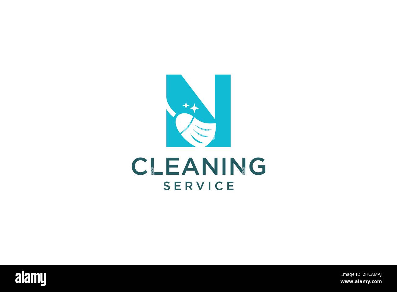 Lettera N per pulizia servizio pulito manutenzione per dettagli auto, case logo icona vettore. Illustrazione Vettoriale