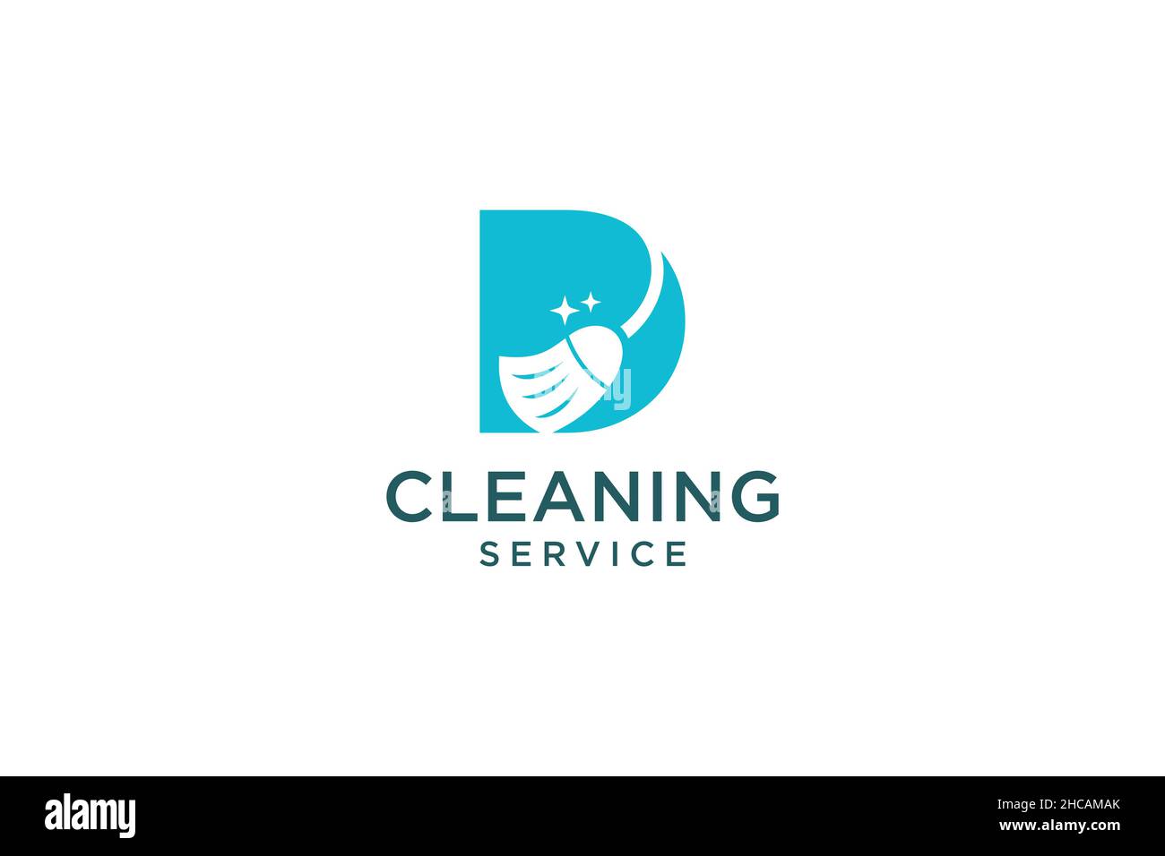 Lettera D per pulizia servizio pulito manutenzione per dettagli auto, case logo icona vettore. Illustrazione Vettoriale