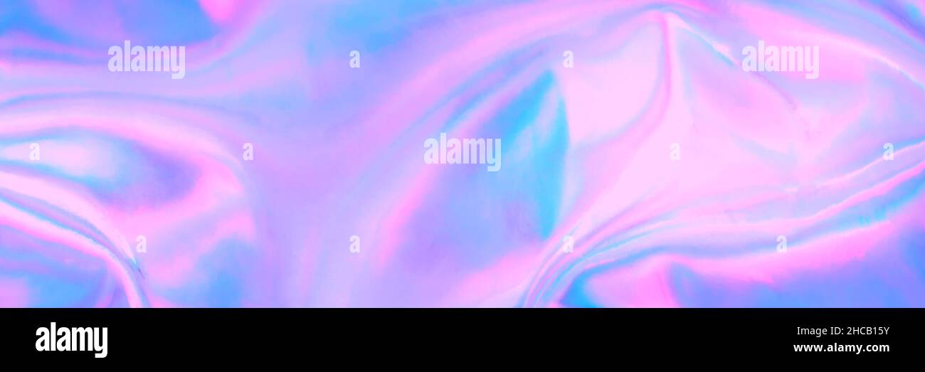 Astratto sfocato arcobaleno pastello colore sfondo olografico banner Foto Stock