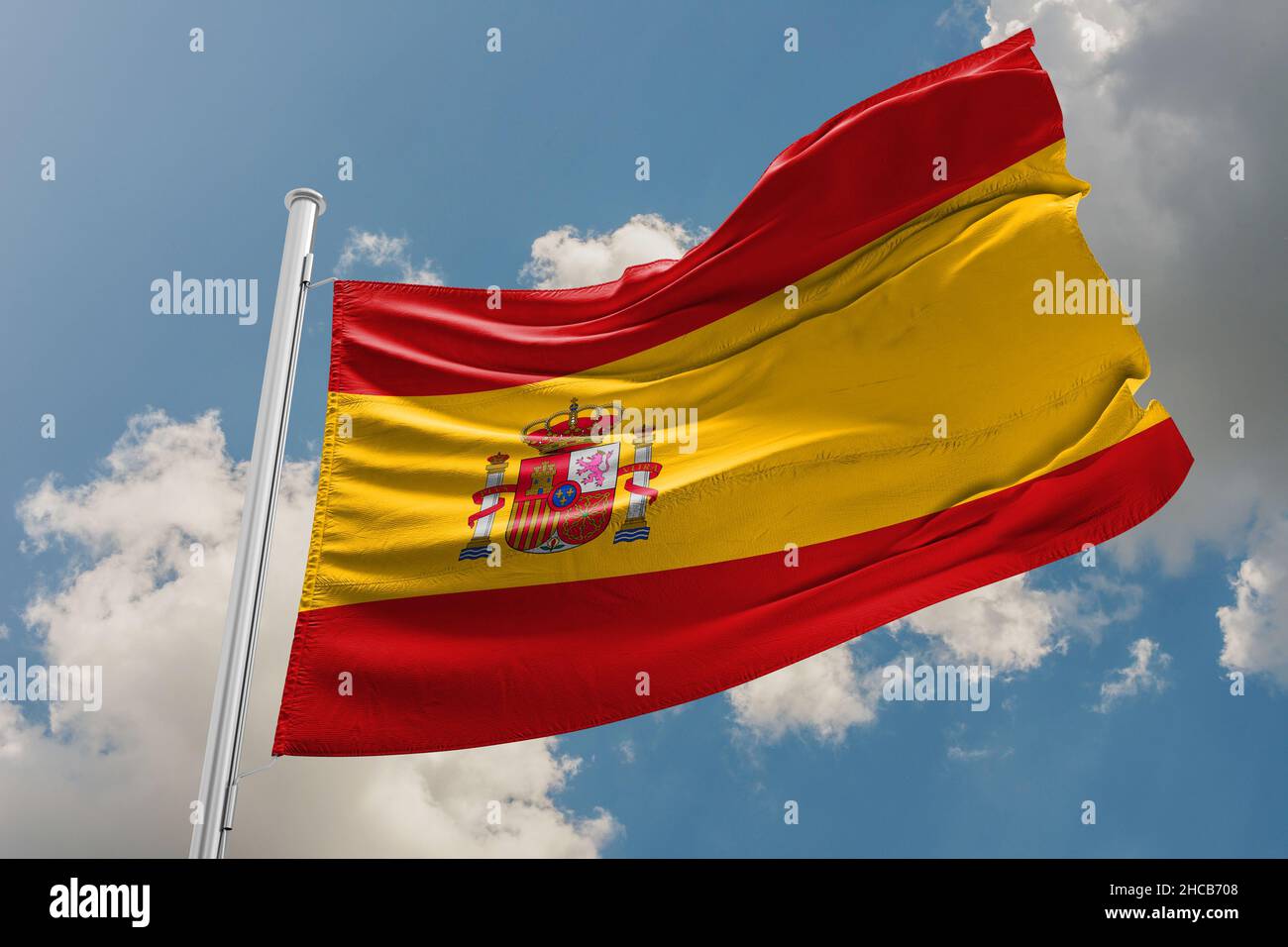 Bandiera della Spagna la bandiera della Spagna, come definita nella Costituzione del 1978, Foto Stock
