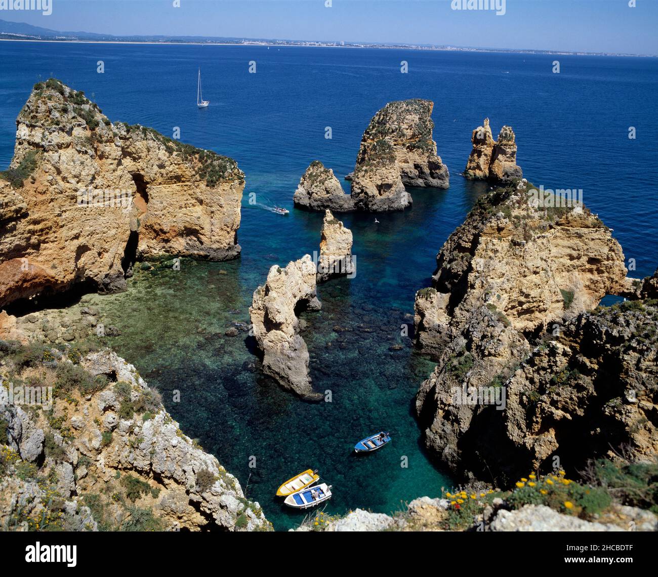 Portogallo. Faro. Algarve. Lagos. Punto di pietà. Foto Stock