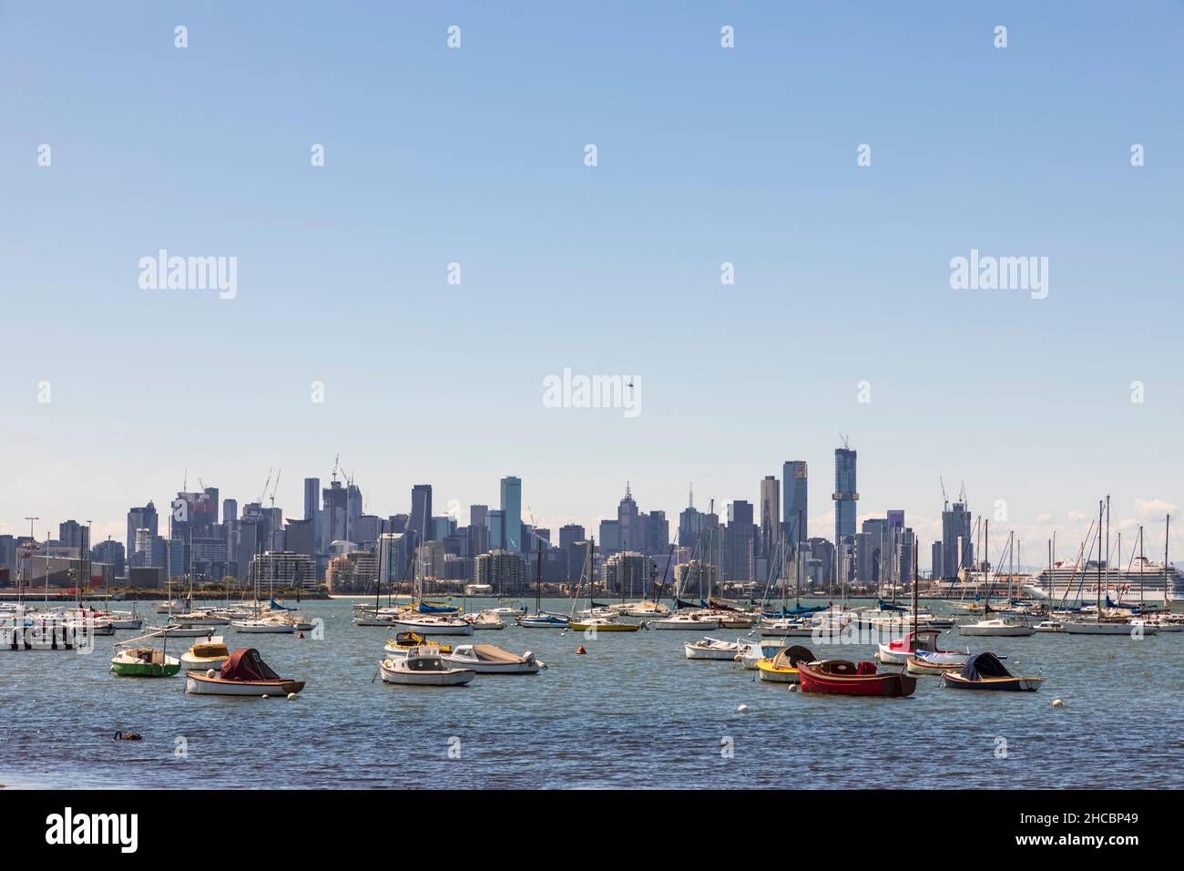 Australia, Melbourne, Victoria, Yarra River Canal a Southbank Foto Stock