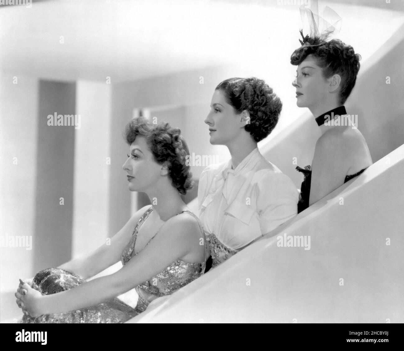 NORMA SHEARER, ROSALIND RUSSELL e JOAN CRAWFORD nelle DONNE (1939), diretto da GEORGE CUKOR. Credito: M.G.M. / Album Foto Stock