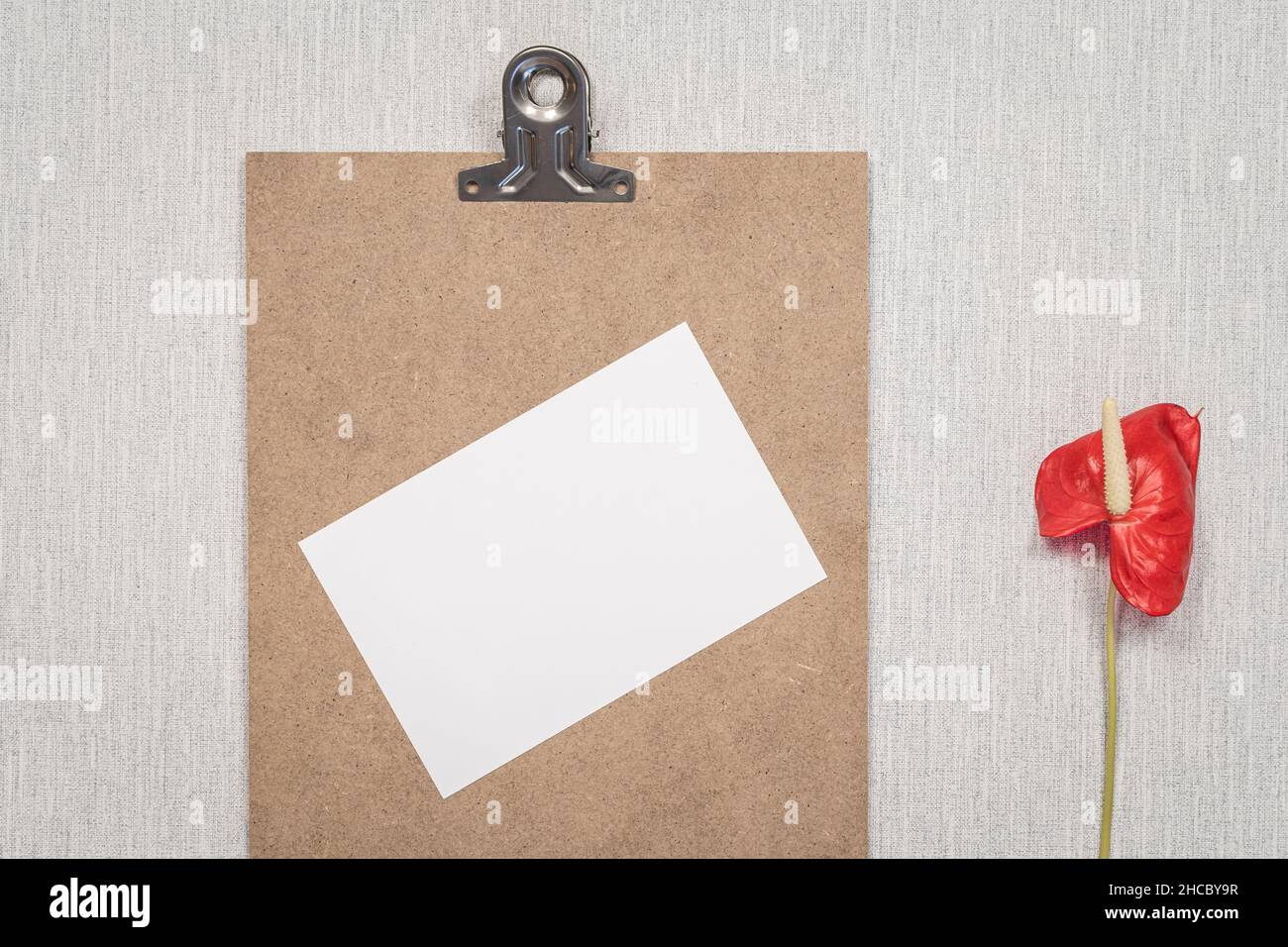 Scheda vuota per scrivere un messaggio, un invito, un saluto. Foto Stock