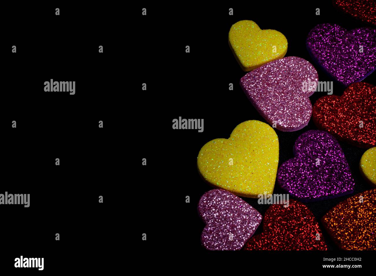Forma del cuore sfondo concetto di amore per valentine giorno - copyspace Foto Stock