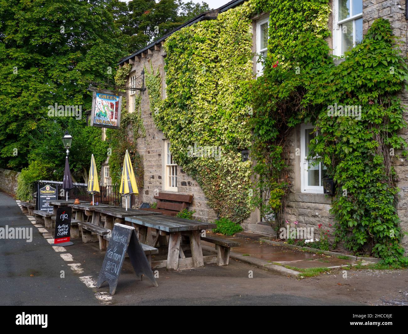 Il Green Dragon Inn Hardraw in Wensleydale superiore. Foto Stock