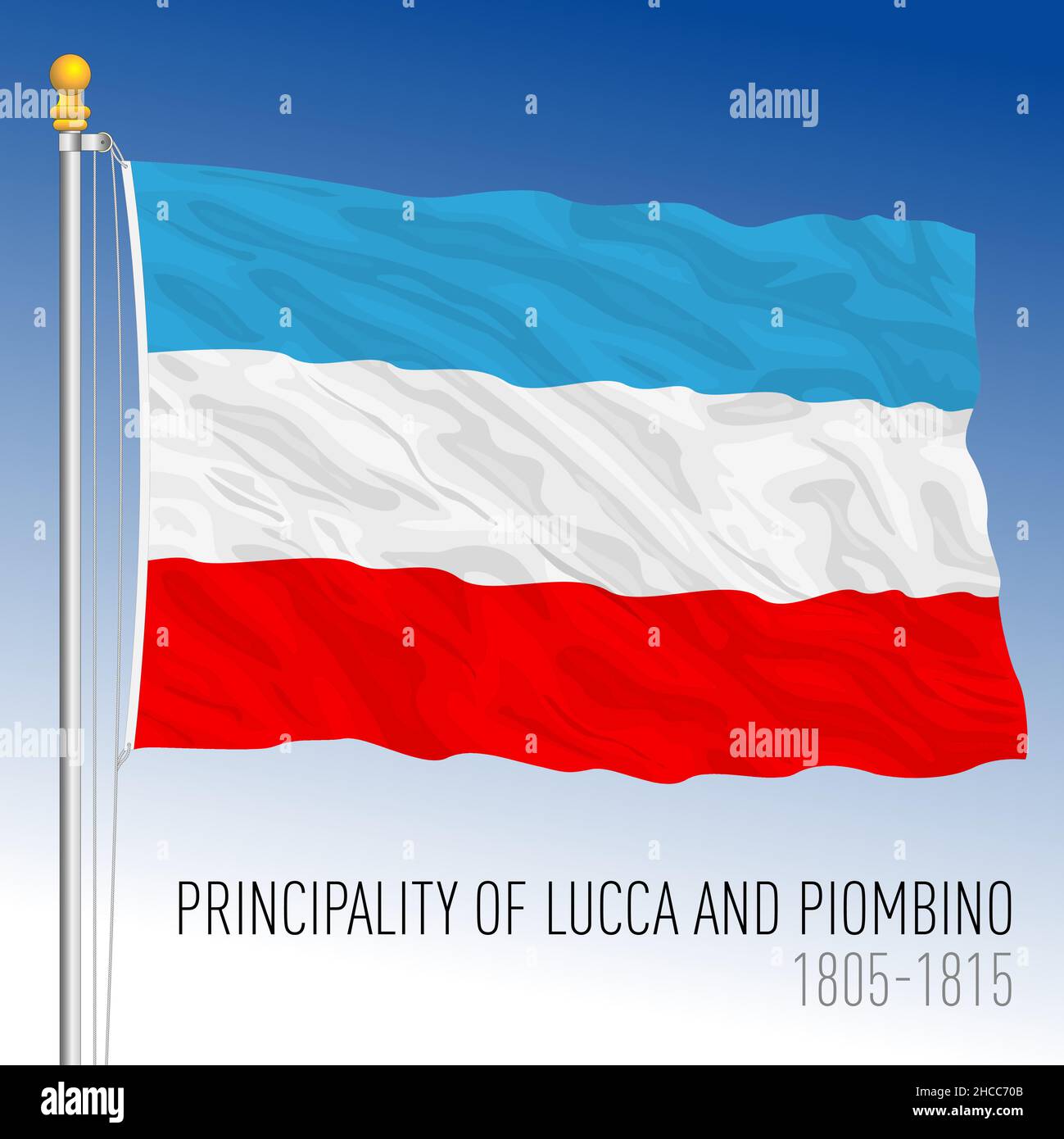 Savent, Ducato di Lucca, Bandiera mercantile, XIX secolo