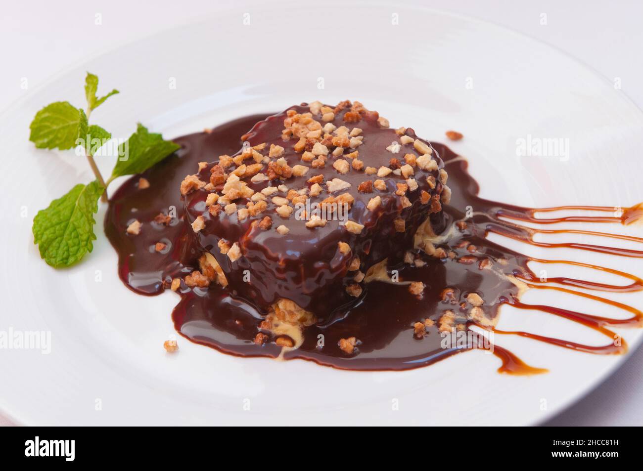 Brownie con gelato Foto Stock