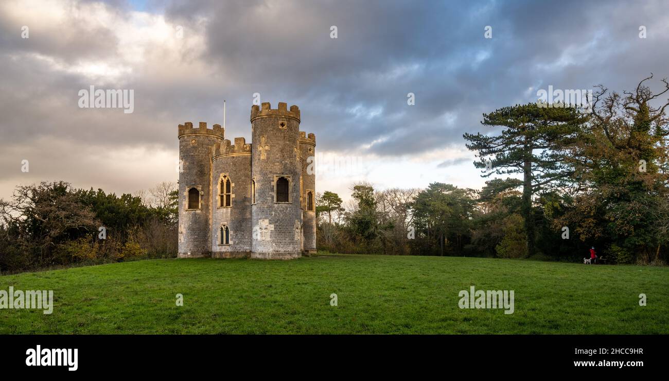 Il castello di follia gotica in Blaise Castle Estate, Bristol. Foto Stock