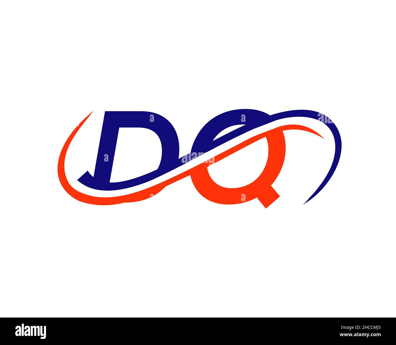 Logo aziendale collegato alla lettera DQ. Design con logo DQ. DQ logo Design for Financial, Development, Investment, Real Estate and Management Company Vector Illustrazione Vettoriale