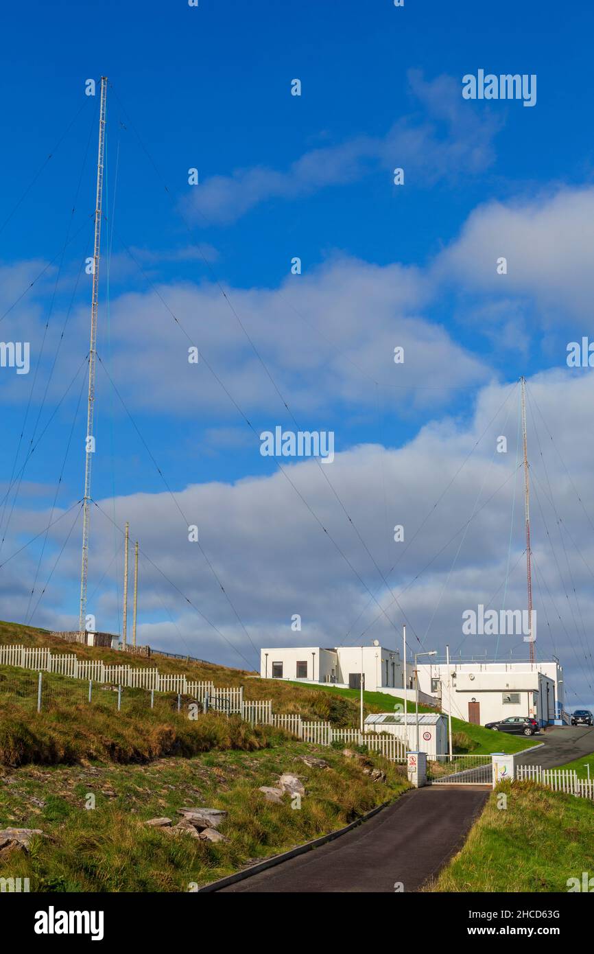 Stazione radio di Valentia, Contea di Kerry, Irlanda Foto Stock