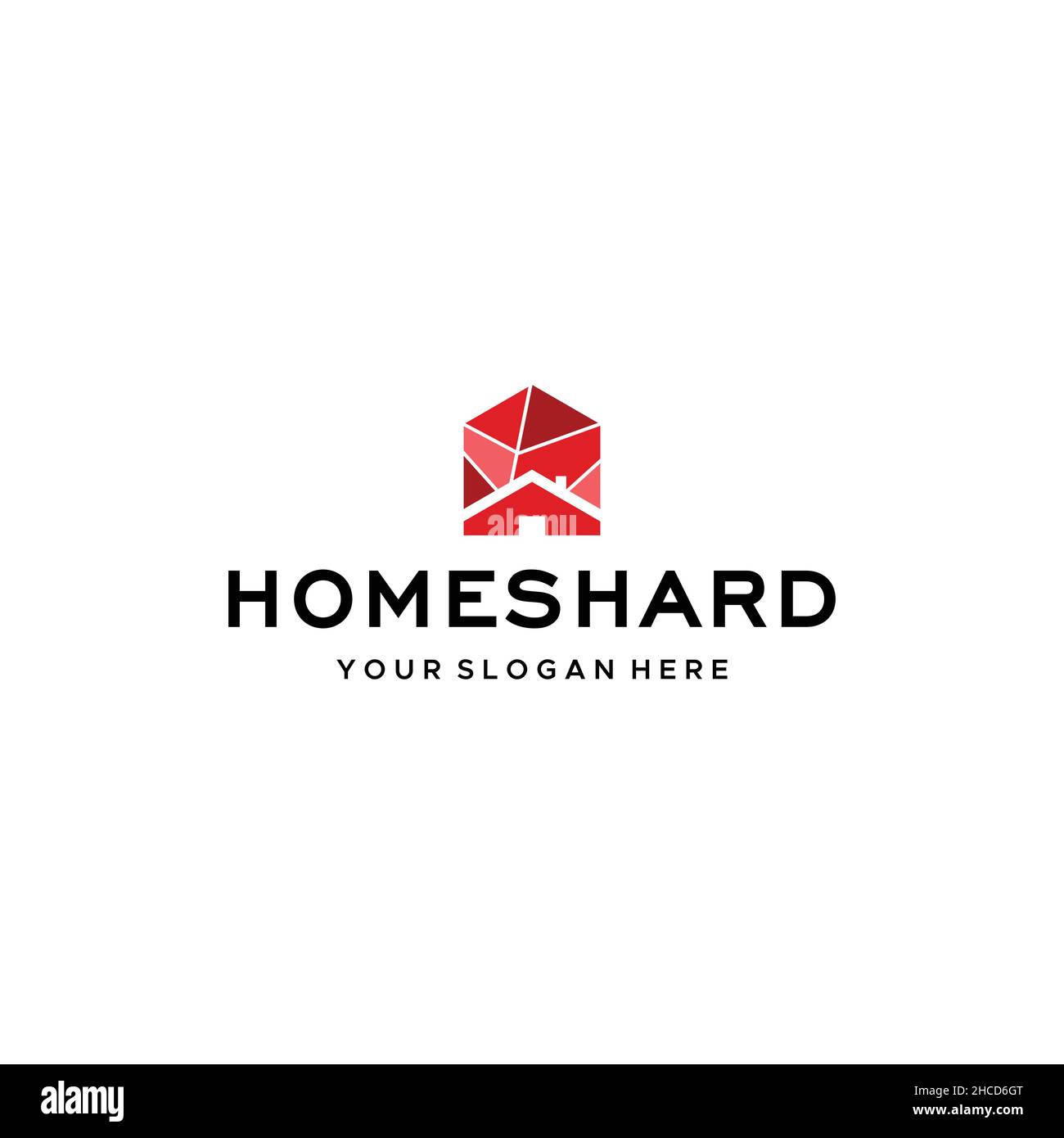 Design moderno e colorato HOME SHARD House logo Illustrazione Vettoriale