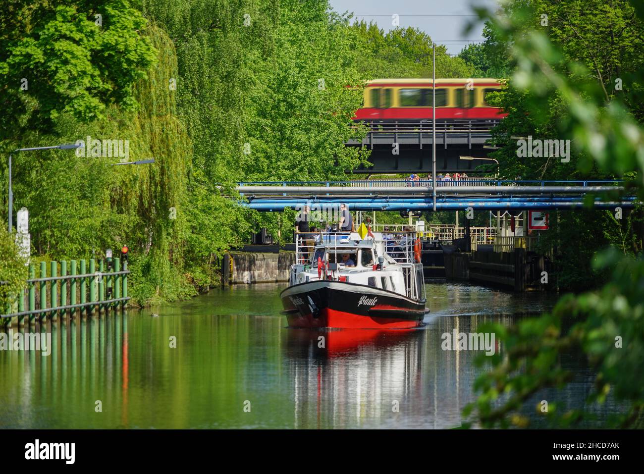 Berlino Tiergarten Kanal nahe Schleusenkrug Foto Stock