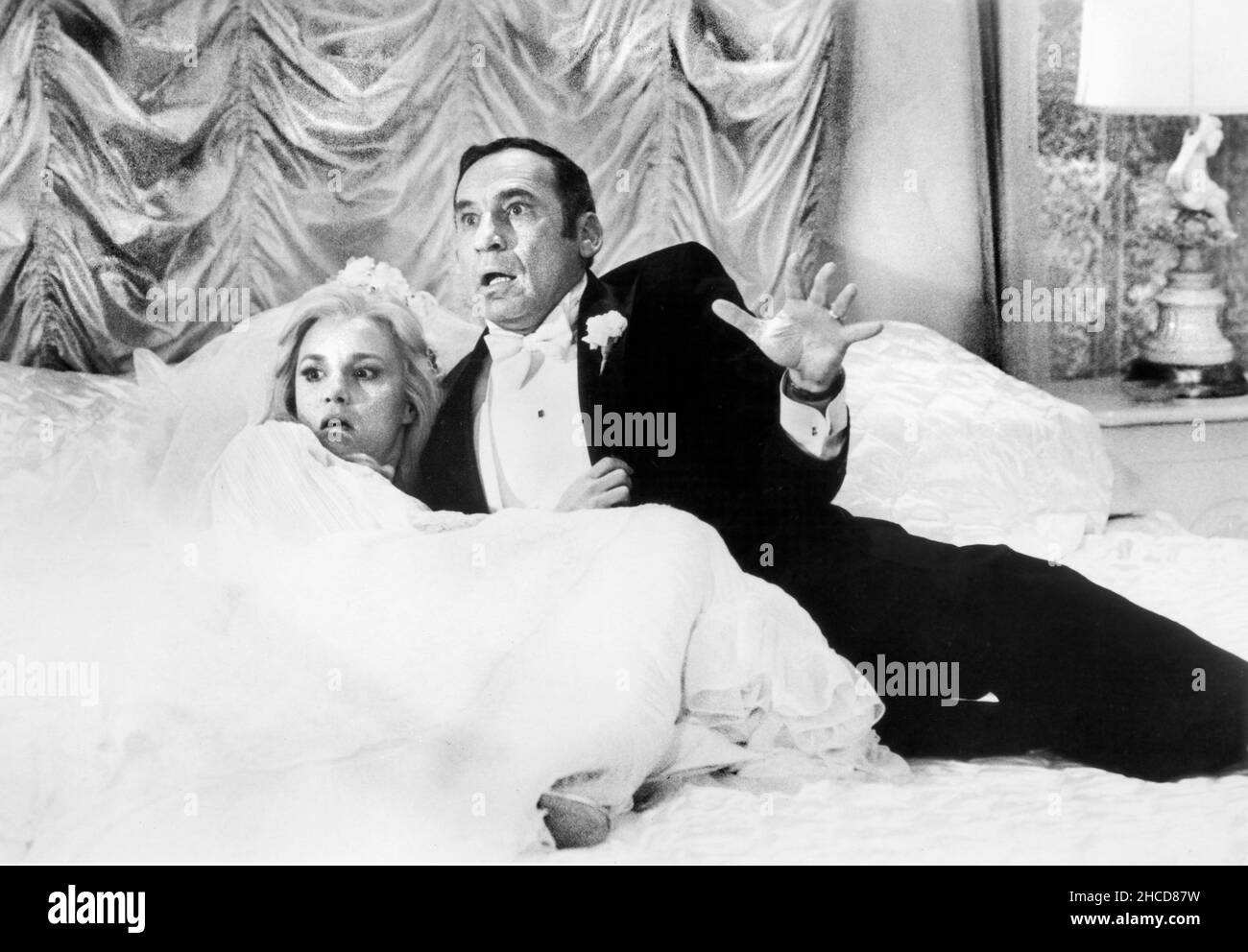 Madeline Kahn, Mel Brooks, on-set del film, 'alta Ansiaa', 20th Century-Fox, 1977 Foto Stock