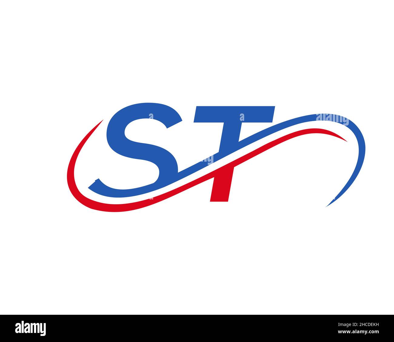 LOGO ST Design for Financial, Development, Investment, Real Estate and Management Company Vector Template. Logo aziendale collegato ALLA LETTERA ST Illustrazione Vettoriale