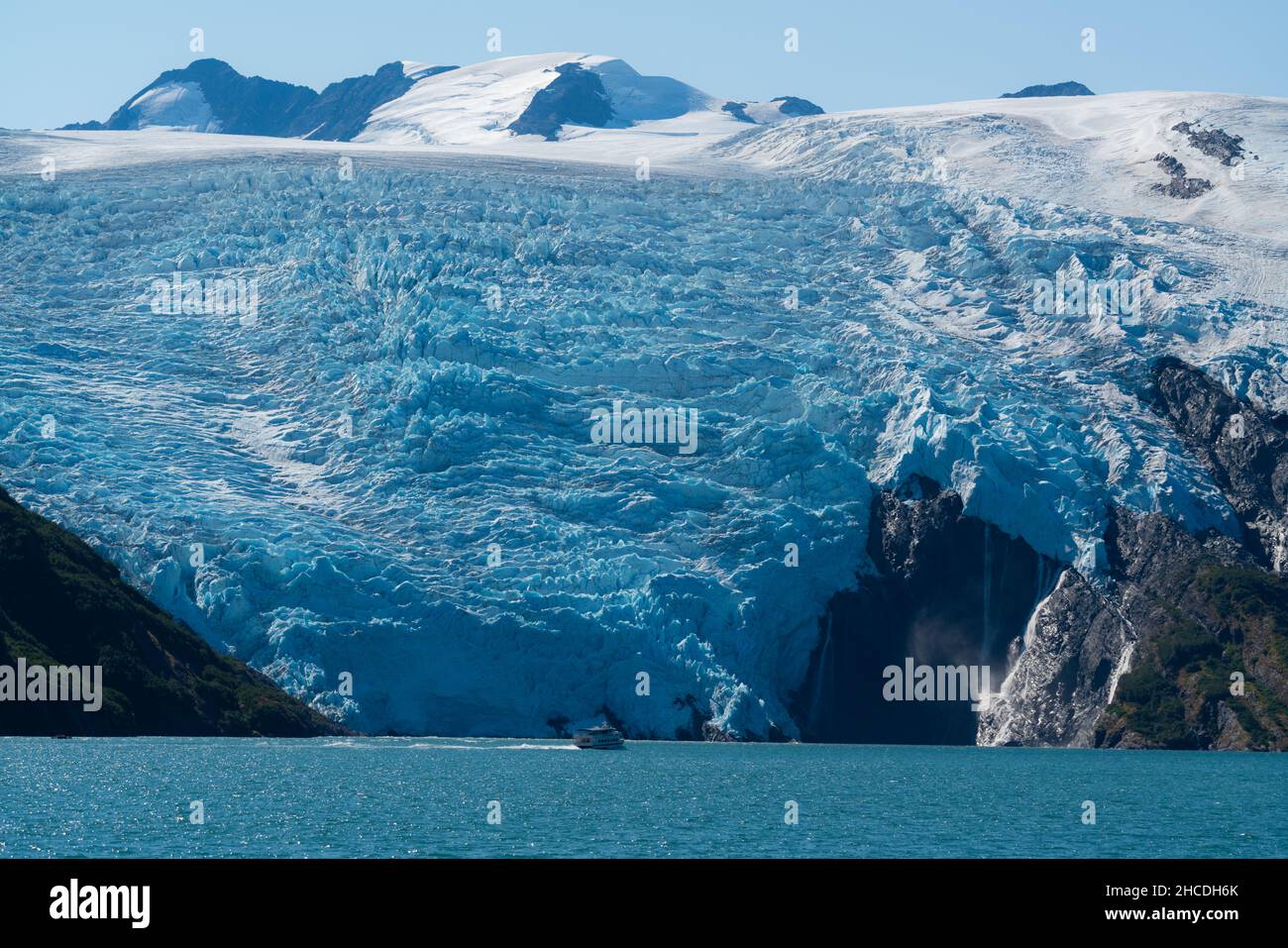 Vista naturale del ghiacciaio Matanuska in Alaska, USA Foto Stock