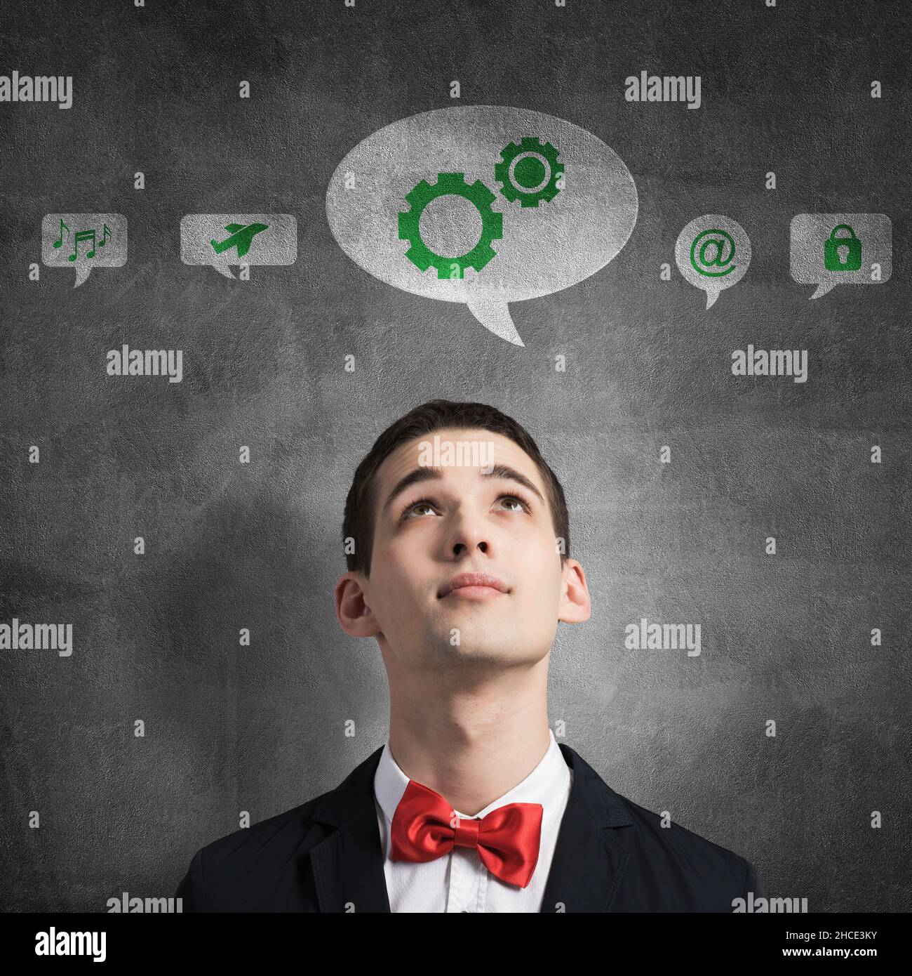 Icone delle applicazioni dell'interfaccia multimediale Foto Stock