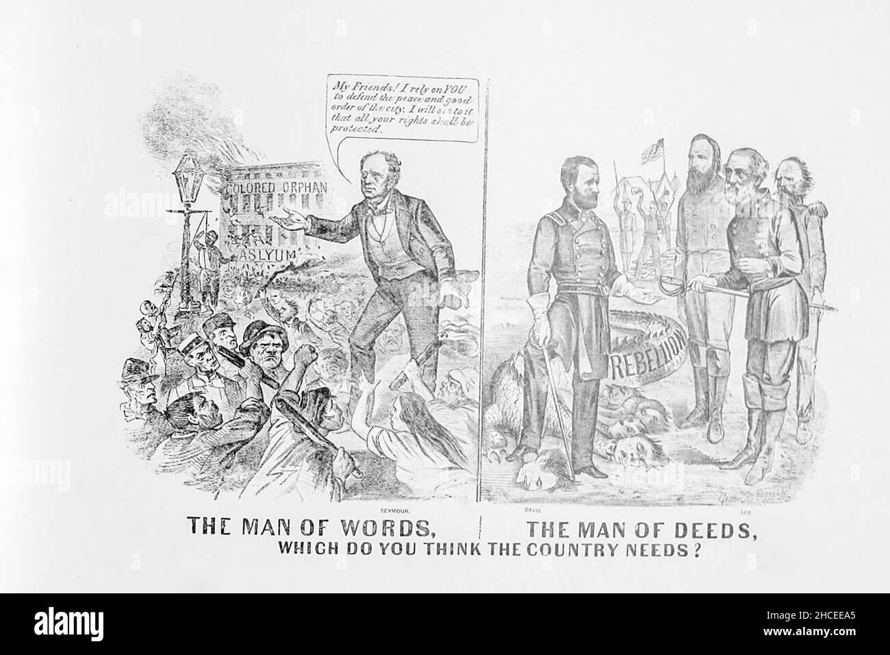 L'UOMO DELLE PAROLE, o L'UOMO DELLE AZIONI, di cui pensi che il paese abbia bisogno? Da una raccolta di caricature relative alla Guerra civile pubblicata nel 1892 su Heavy Plate Paper Foto Stock L'UOMO DELLE PAROLE, o L'UOMO DELLE AZIONI, di cui pensi che il paese abbia bisogno? Da una raccolta di caricature relative alla Guerra civile pubblicata nel 1892 su Heavy Plate Paper Foto Stock
