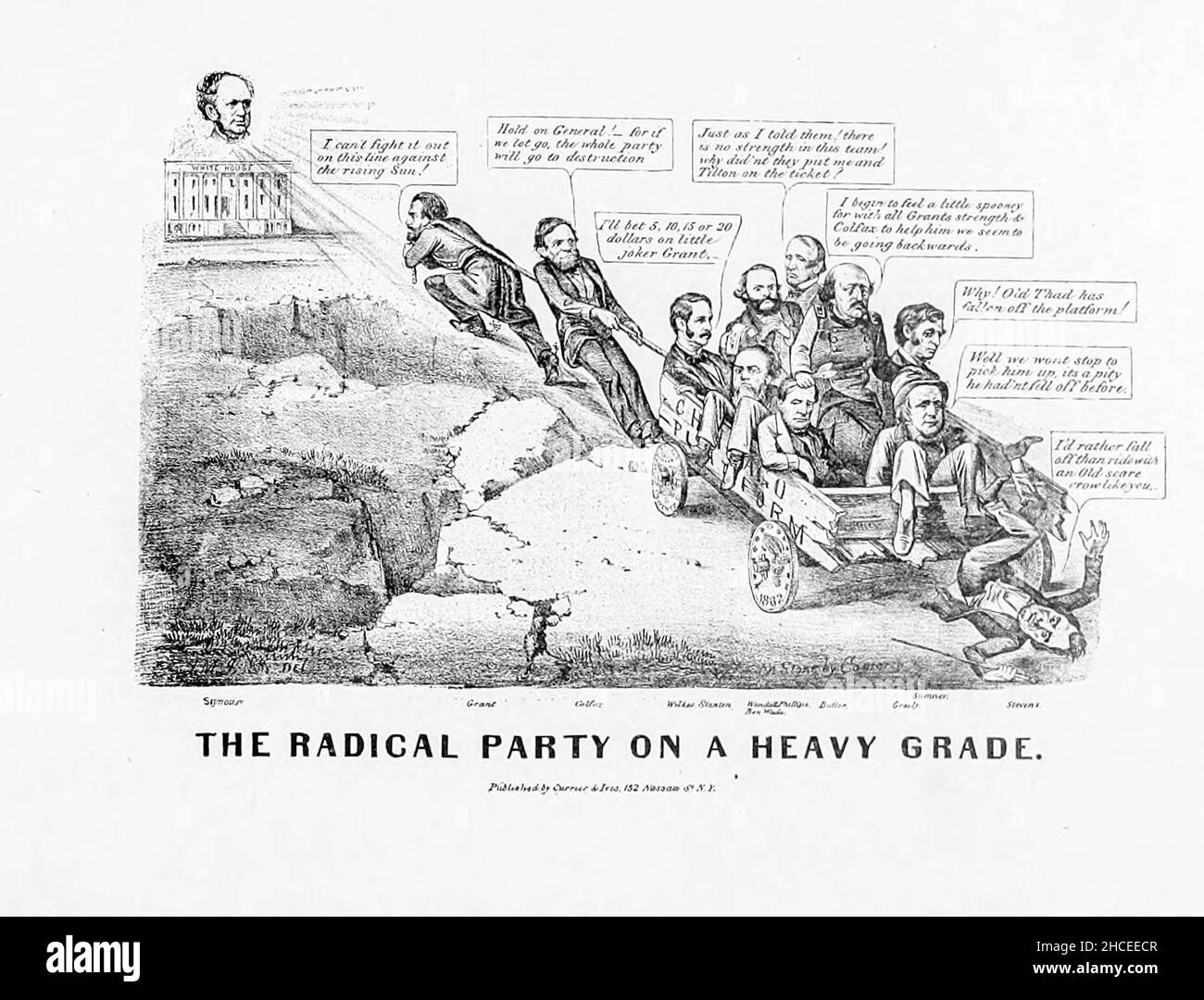 Un Partito radicale su un grado pesante da una raccolta di caricature relative alla Guerra civile pubblicata nel 1892 su Heavy Plate Paper Foto Stock Un Partito radicale su un grado pesante da una raccolta di caricature relative alla Guerra civile pubblicata nel 1892 su Heavy Plate Paper Foto Stock
