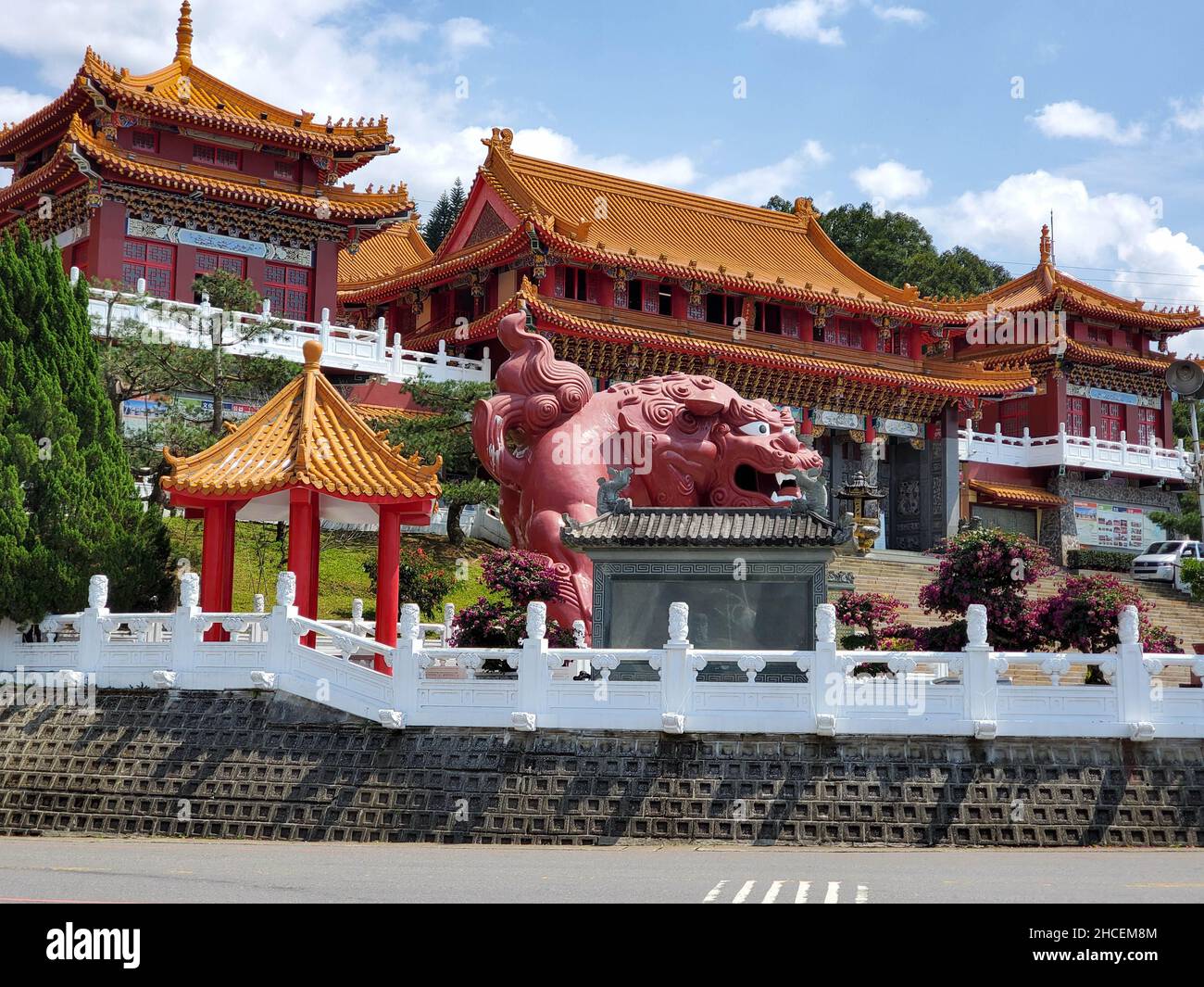 Bellissimo scatto del tempio di Wenwu Yuchi Taiwan Foto Stock