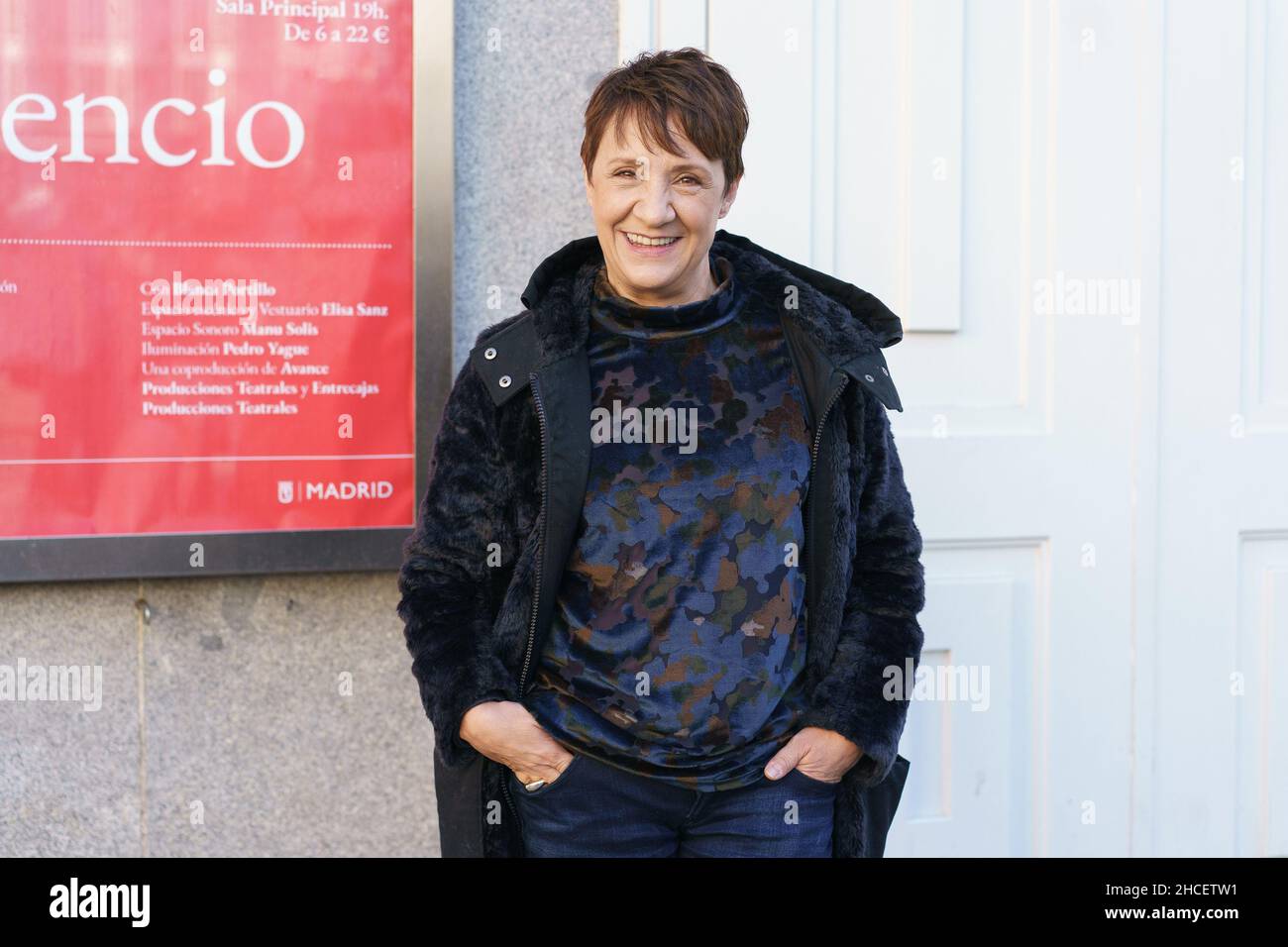 Madrid, Spagna. 28th Dic 2021. Blanca Portillo si pone durante la presentazione della rappresentazione 'Silencio' (silenzio) al teatro spagnolo di Madrid. Credit: SOPA Images Limited/Alamy Live News Foto Stock