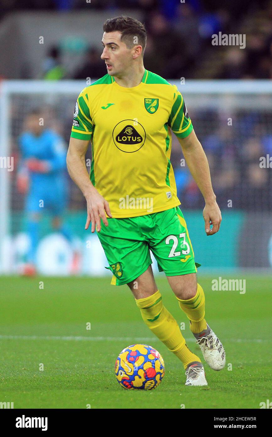 Londra, Regno Unito. 28th Dic 2021. Kenny McLean di Norwich City in azione durante il gioco. Premier League Match, Crystal Palace / Norwich City allo stadio Selhurst Park di Londra martedì 28th dicembre 2021. Questa immagine può essere utilizzata solo a scopo editoriale. Solo per uso editoriale, licenza richiesta per uso commerciale. Nessun uso in scommesse, giochi o un singolo club/campionato/player pubblicazioni. pic di Steffan Bowen/Andrew Orchard sport fotografia/Alamy Live news credito: Andrew Orchard sport fotografia/Alamy Live News Foto Stock