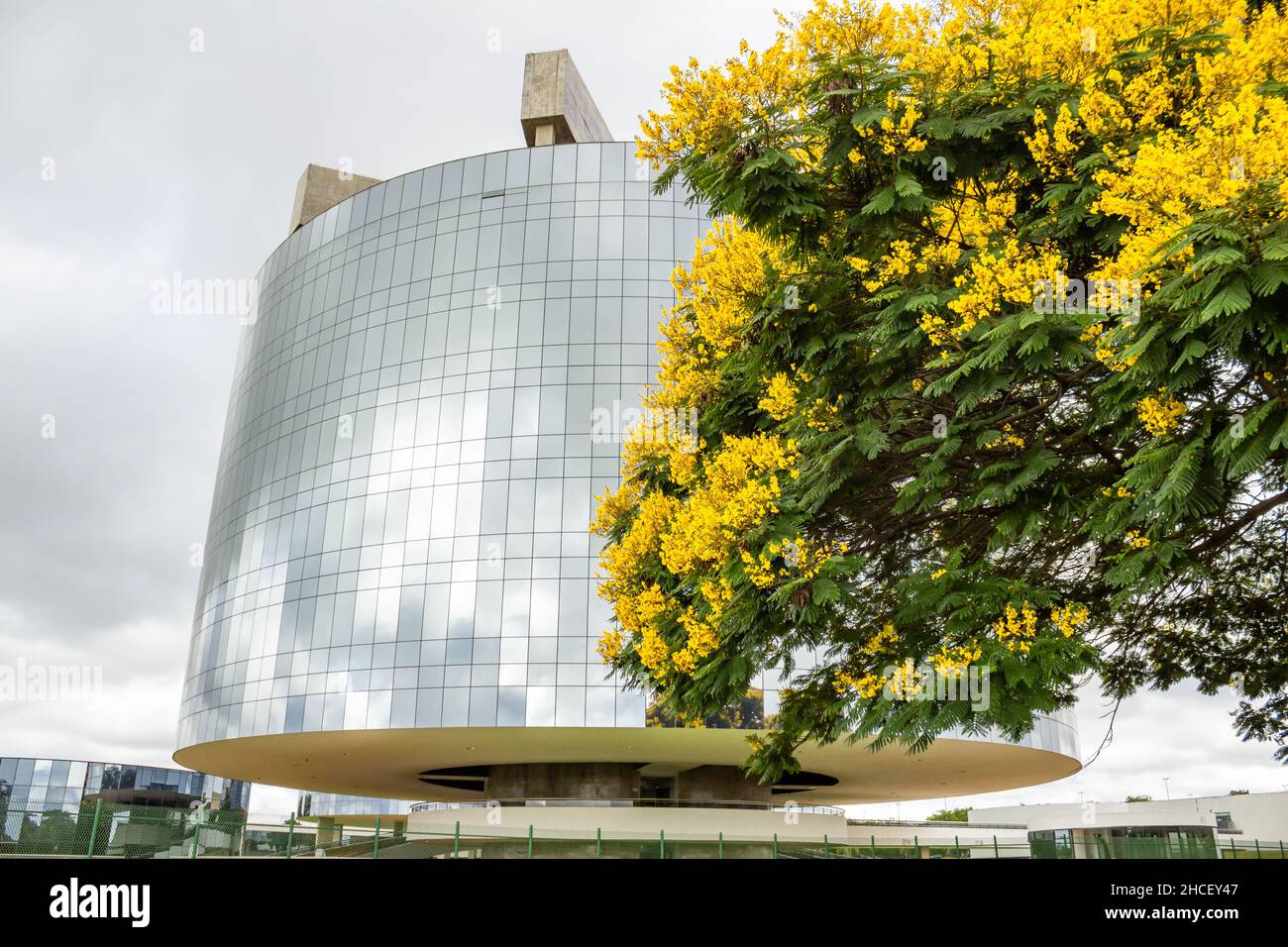 Brasilia, Distretto Federale, Brasile – 26 dicembre 2021: Dettaglio della sede del Procuratore Generale. Foto Stock