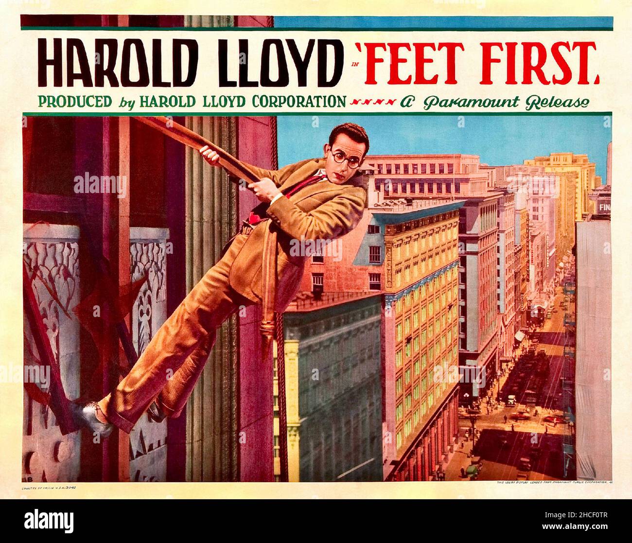 Poster del film Harold Lloyd's Feet First Foto Stock