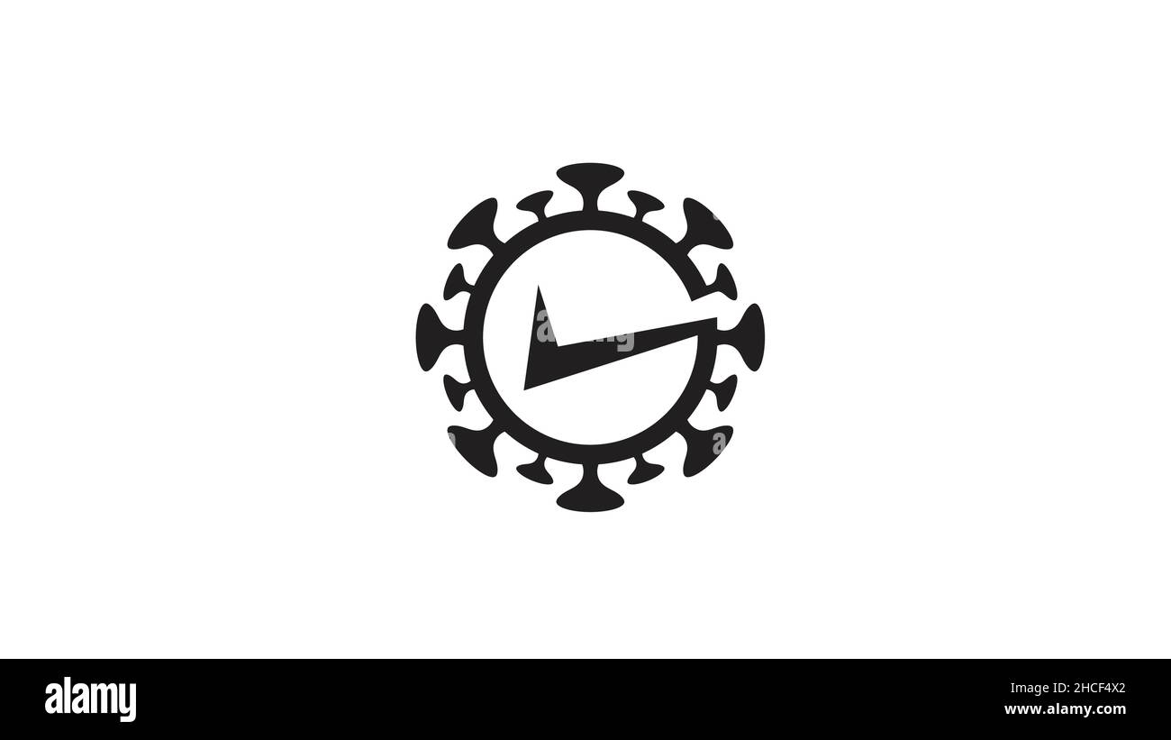 covid-19 simbolo vettore logo di controllo positivo virus corona Illustrazione Vettoriale