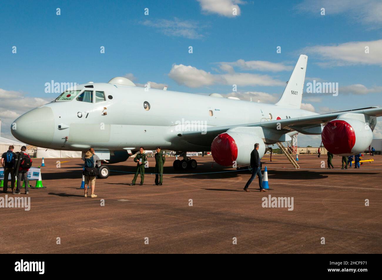 Kawasaki P-1 velivolo marittimo giapponese in servizio con la Japan Maritime Self-Defense Force sperando di vendere nel Regno Unito. Visualizzato su RIAT UK Foto Stock