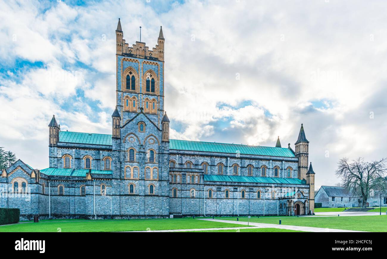 Buckfast Abbey Church, Buckfastleigh, Devon, Inghilterra, Europa Foto Stock