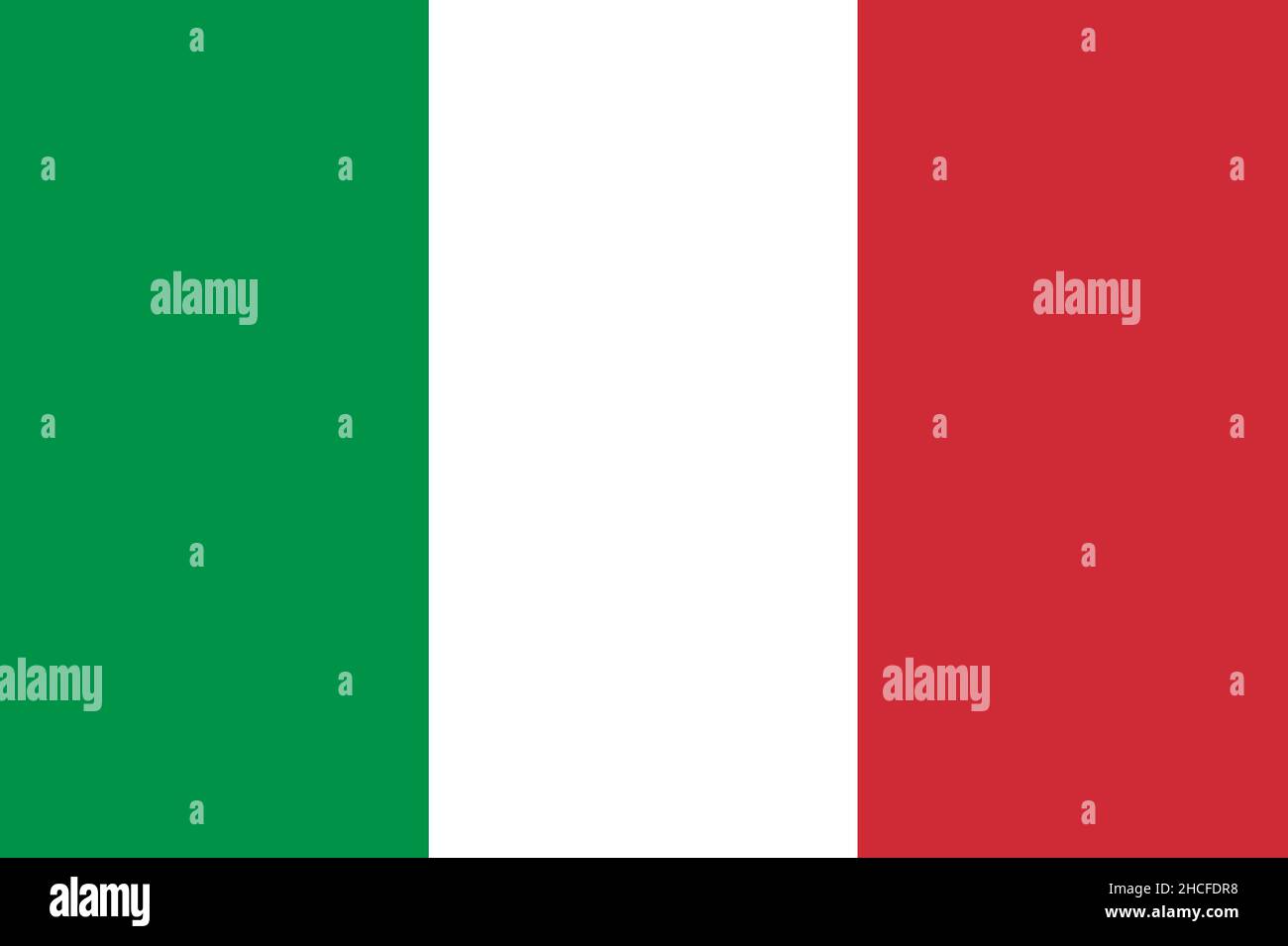 Icona a forma di vettore con bandiera di colore italiano Illustrazione Vettoriale