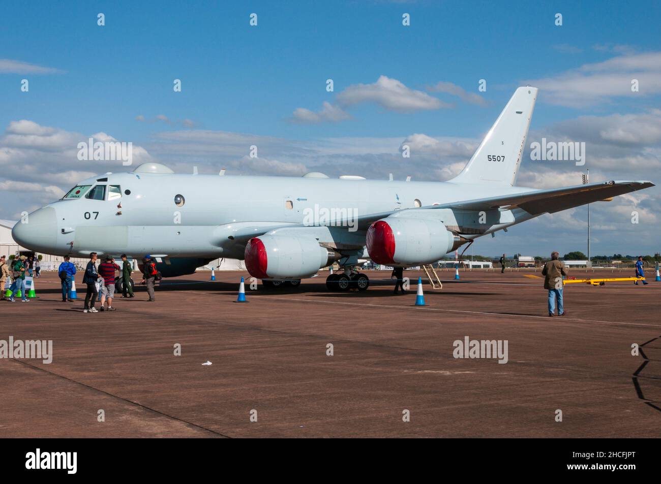 Kawasaki P-1 velivolo marittimo giapponese in servizio con la Japan Maritime Self-Defense Force sperando di vendere nel Regno Unito. Visualizzato su RIAT UK Foto Stock