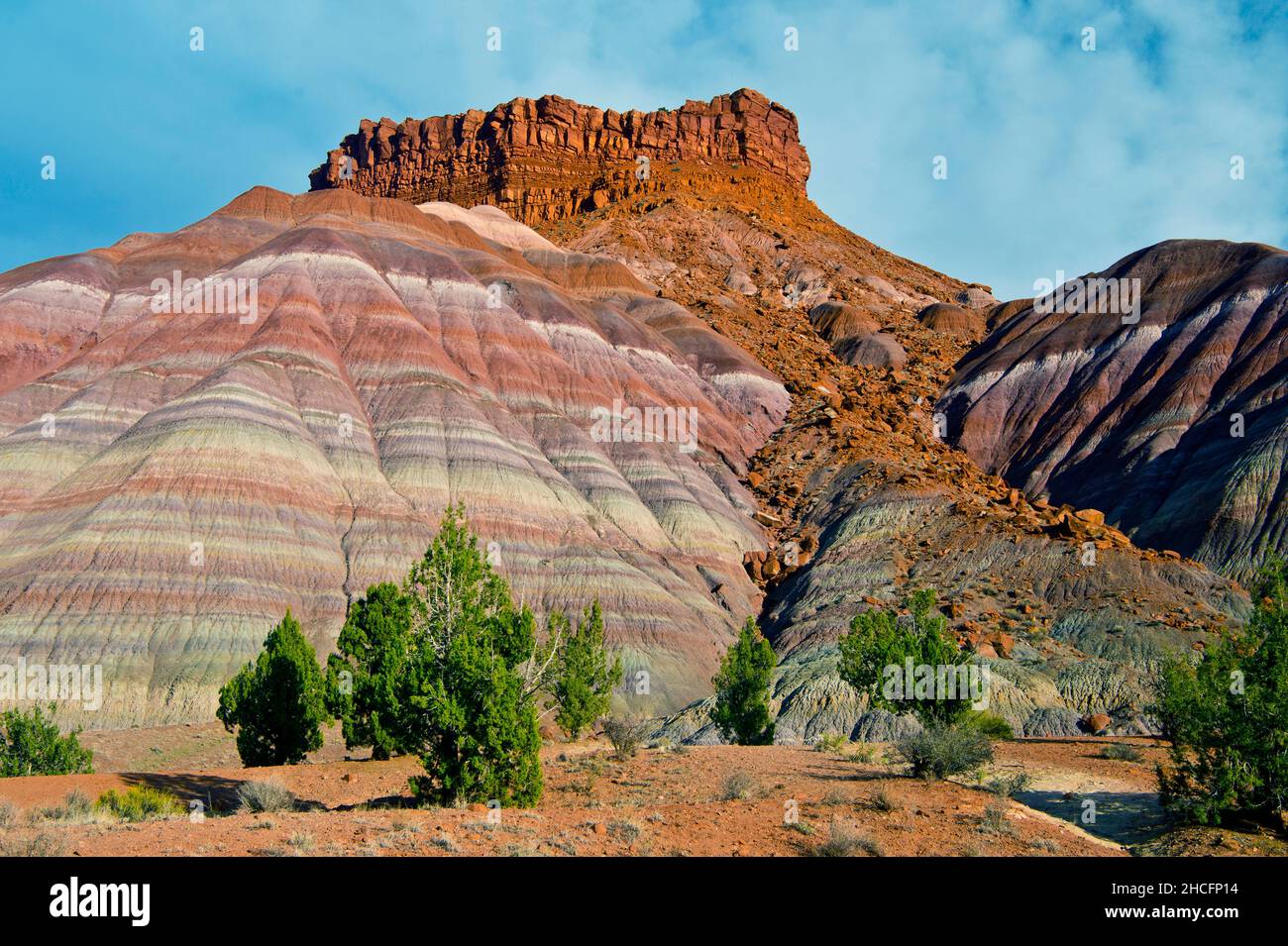 Formazione di Chinle (Paria Badlands) vicino a Old Paria in Utah se Foto Stock