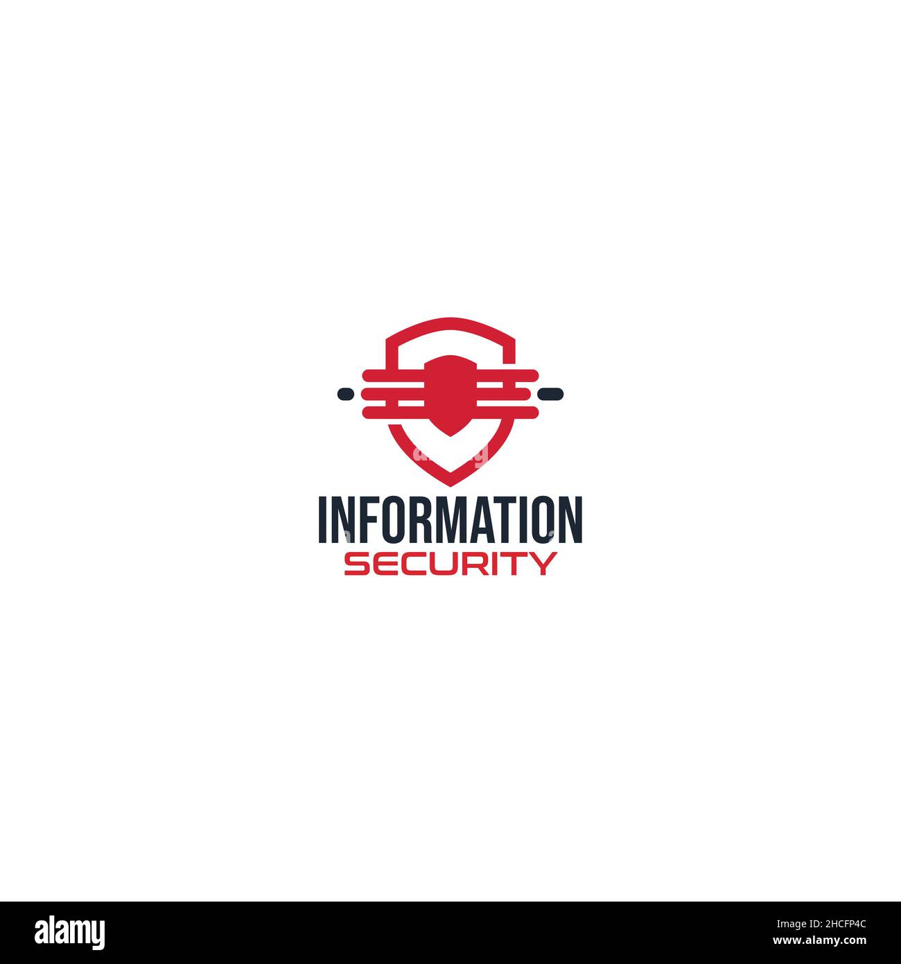 Design moderno Information Security logo design Illustrazione Vettoriale