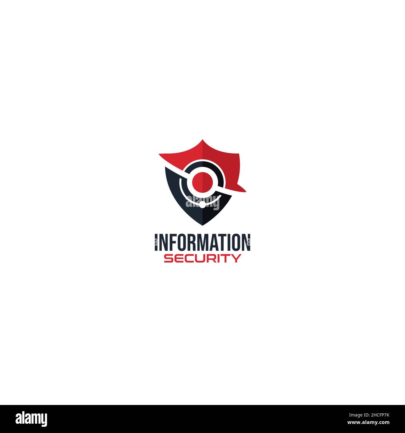 Design moderno Information Security logo design Illustrazione Vettoriale
