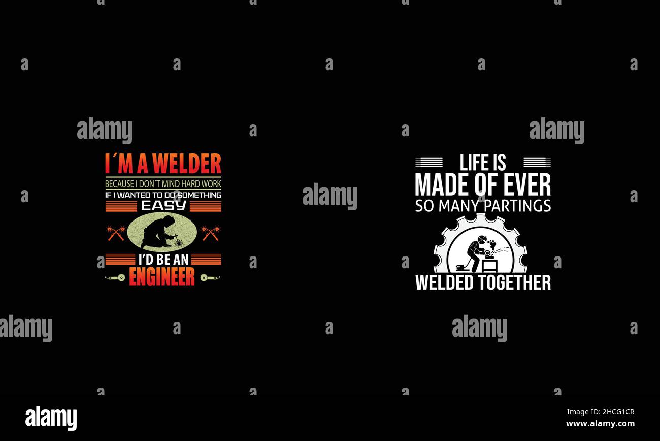 I am Welder Qual è il tuo superpower T-shirt Design per Print on Demand Business Illustrazione Vettoriale