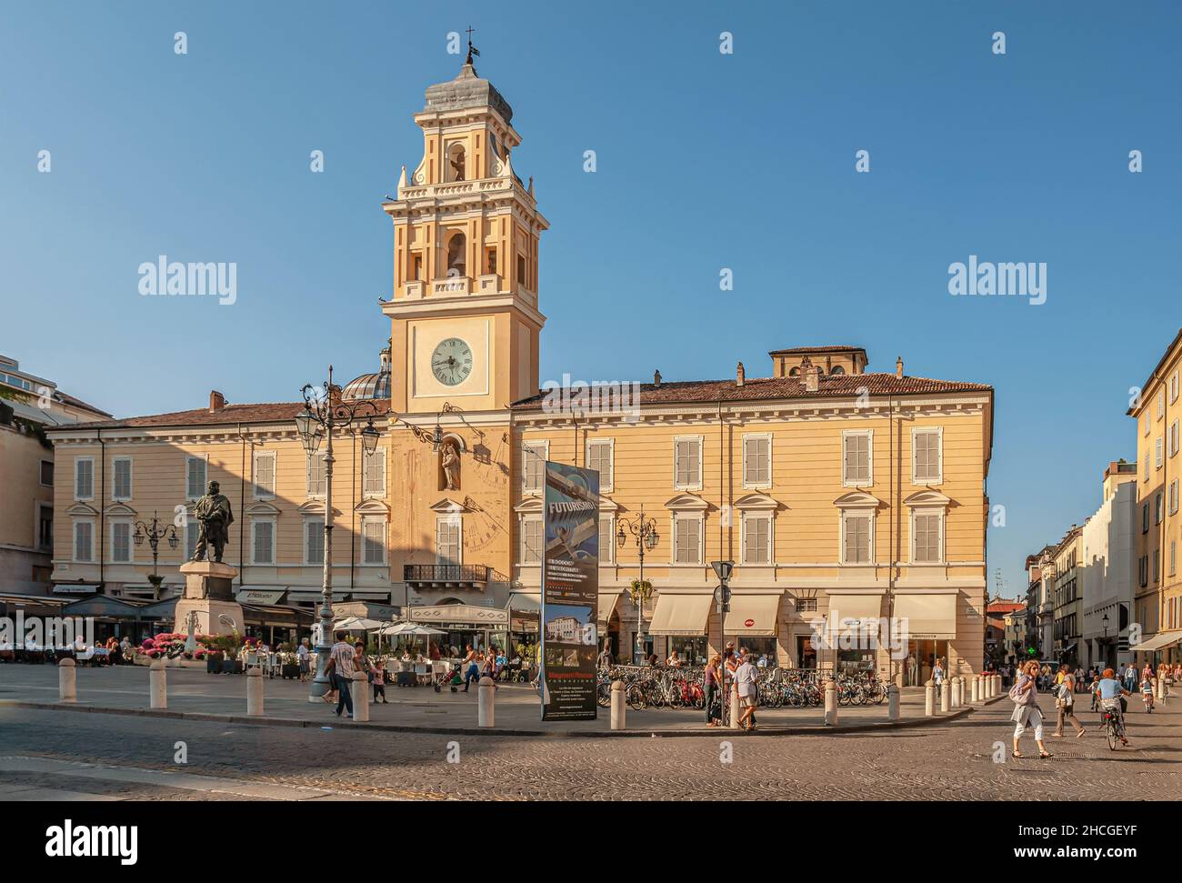 Piazza Garibaldi nel centro storico di Parma, Emilia Romagna, Italia Foto Stock