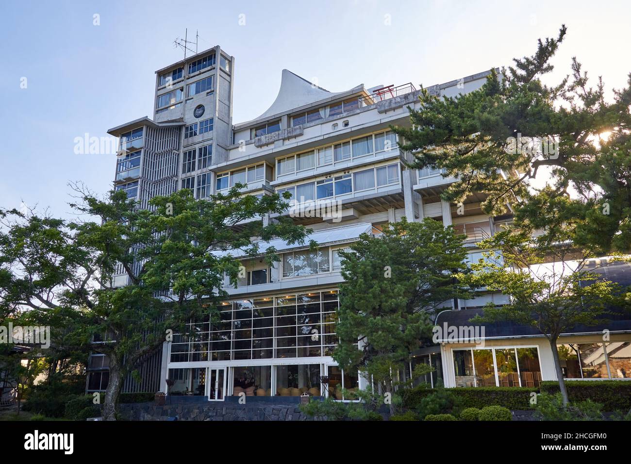Tokoen Hotel (東光園) (Kikutake Kiyonori, 1964), Yonago, Prefettura di Tottori, Giappone Foto Stock