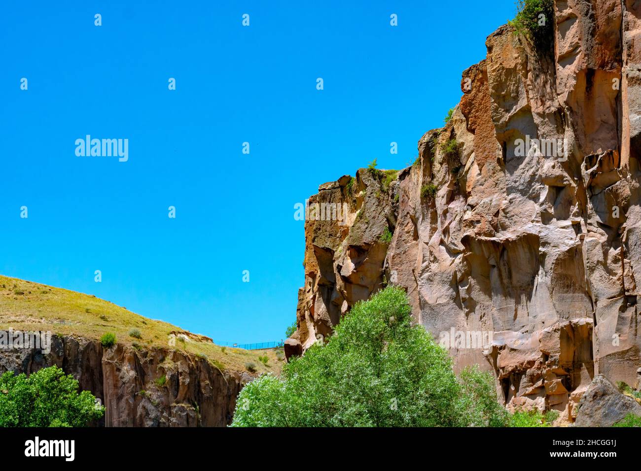 Valle di Ihlara. Scogliere della valle di Ihlara in Aksaray Turchia. Bellezze naturali della Turchia. Foto Stock