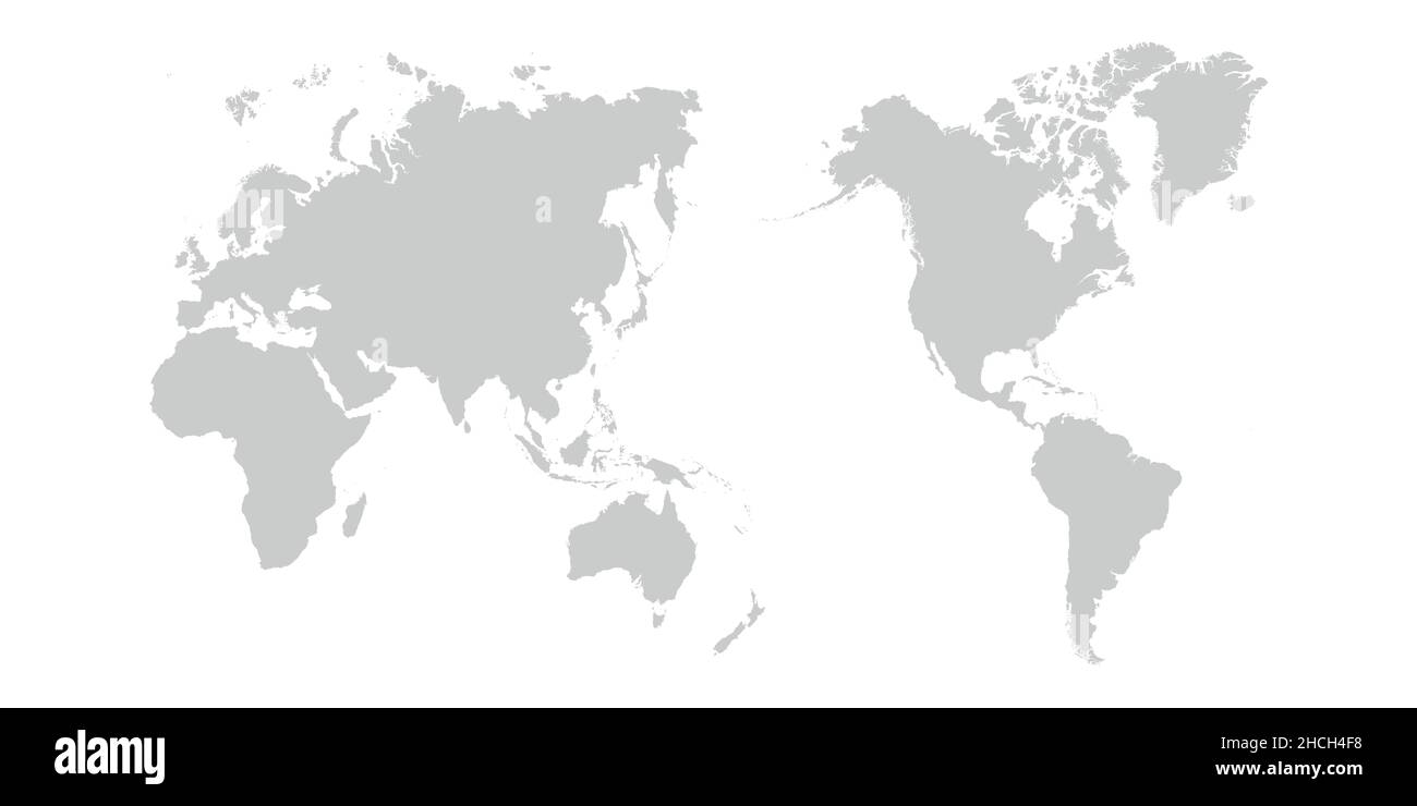 Mappa del mondo asia nel centro Illustrazione Vettoriale