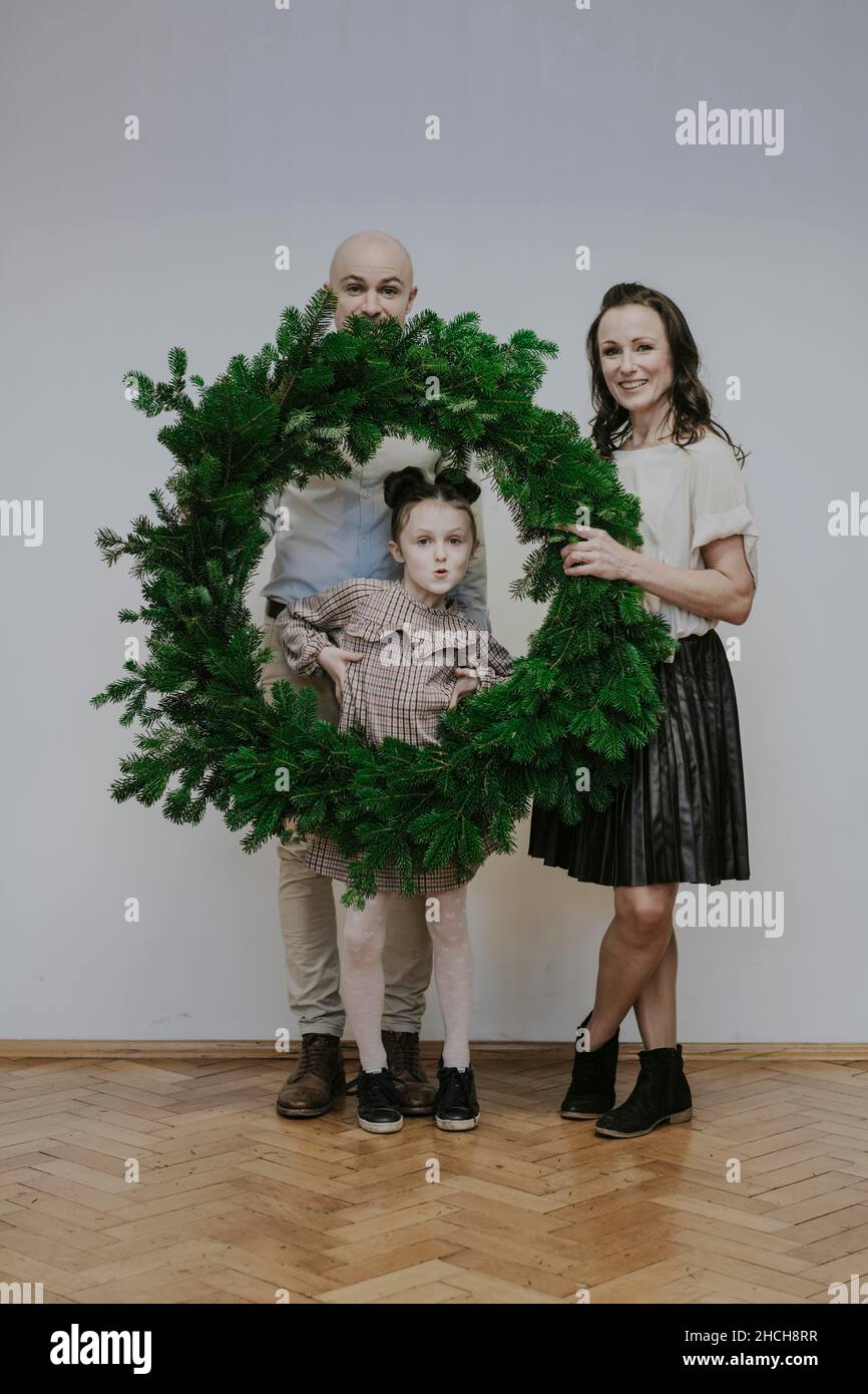 Foto di famiglia di Natale Foto Stock