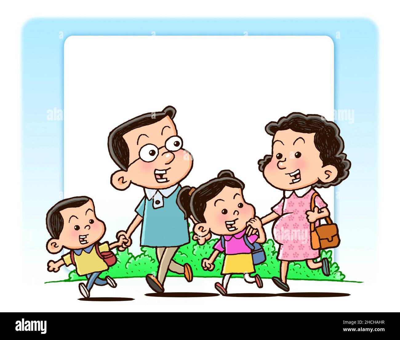 (211229) -- PECHINO, 29 dicembre 2021 (Xinhua) -- i primi 10 eventi di notizie in Cina di Xinhua nel 2021 6. La Cina sostiene le coppie che hanno un terzo figlio le autorità centrali cinesi hanno annunciato un piano politico a luglio per consentire alle coppie di avere un terzo figlio. Un mese dopo, la legge sulla popolazione e la pianificazione familiare del paese è stata modificata in linea con la nuova politica. L'emendamento annulla le misure restrittive pertinenti, comprese le ammende per le coppie che violano la legge per avere più figli di quanto non siano ammessi. Esso prevede inoltre misure di sostegno per il cambiamento di politica. (Cartone animato di Xu Jun/Xinhua) Foto Stock