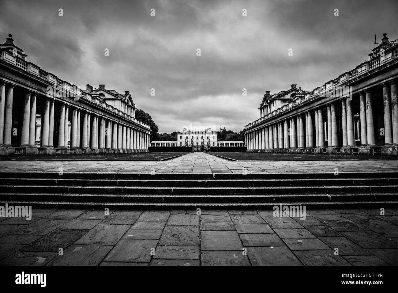 L'Old Royal Navy College e la Queen's House Foto Stock