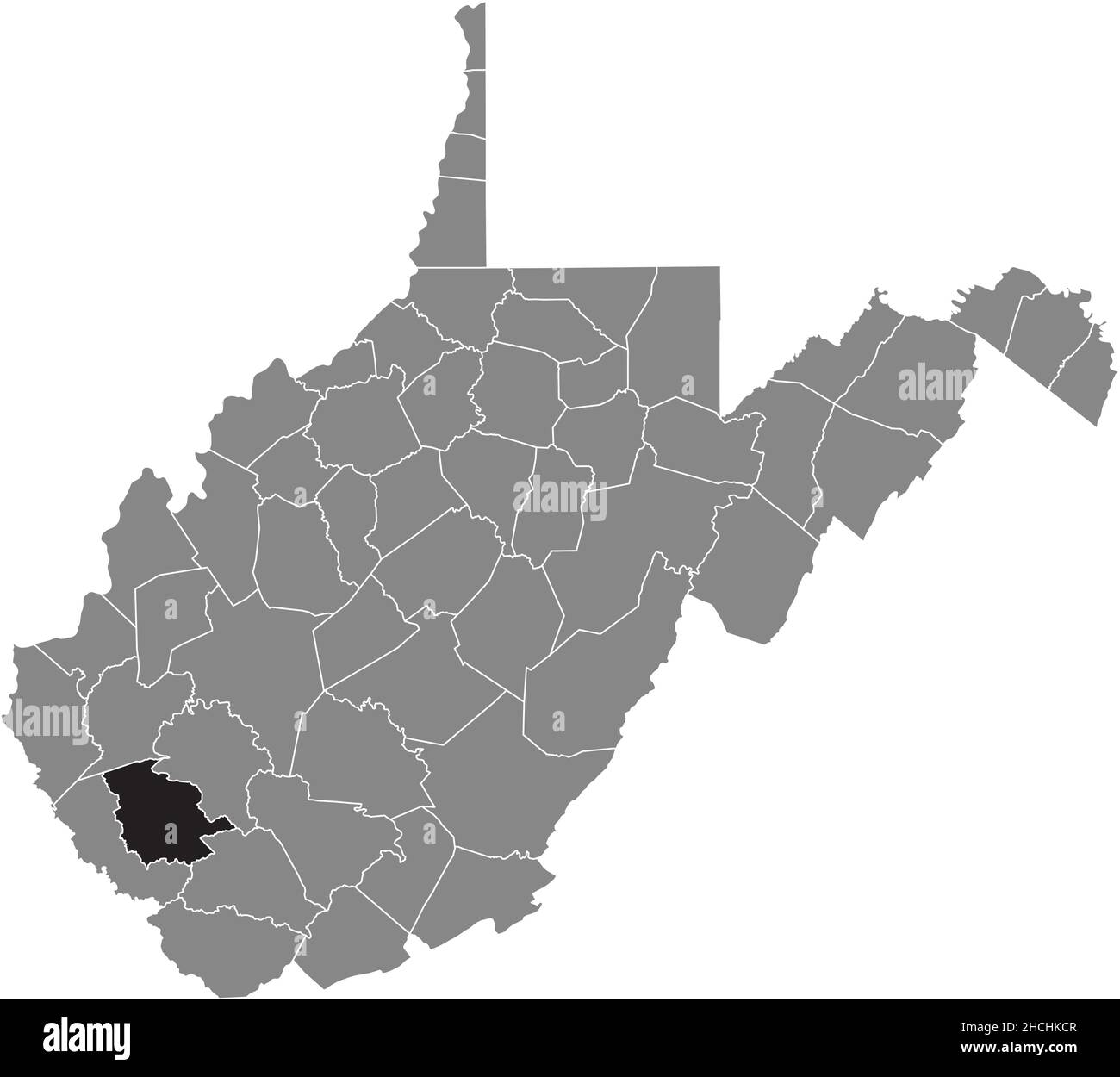 Mappa di logan virginia Immagini Vettoriali Stock Alamy