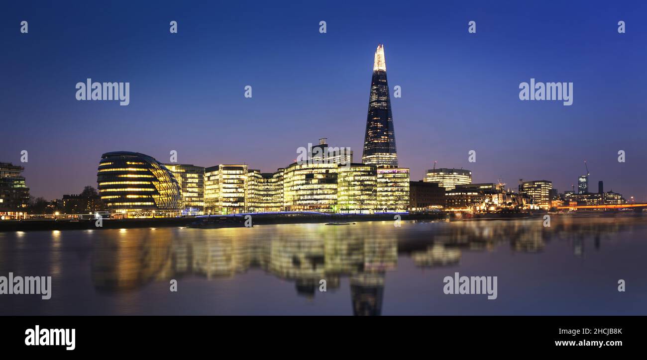 Quartiere finanziario di Londra, vista panoramica della città di Londra Foto Stock