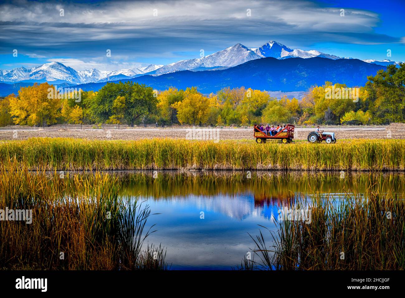 Giro in fieno di Rocky Mountain Foto Stock