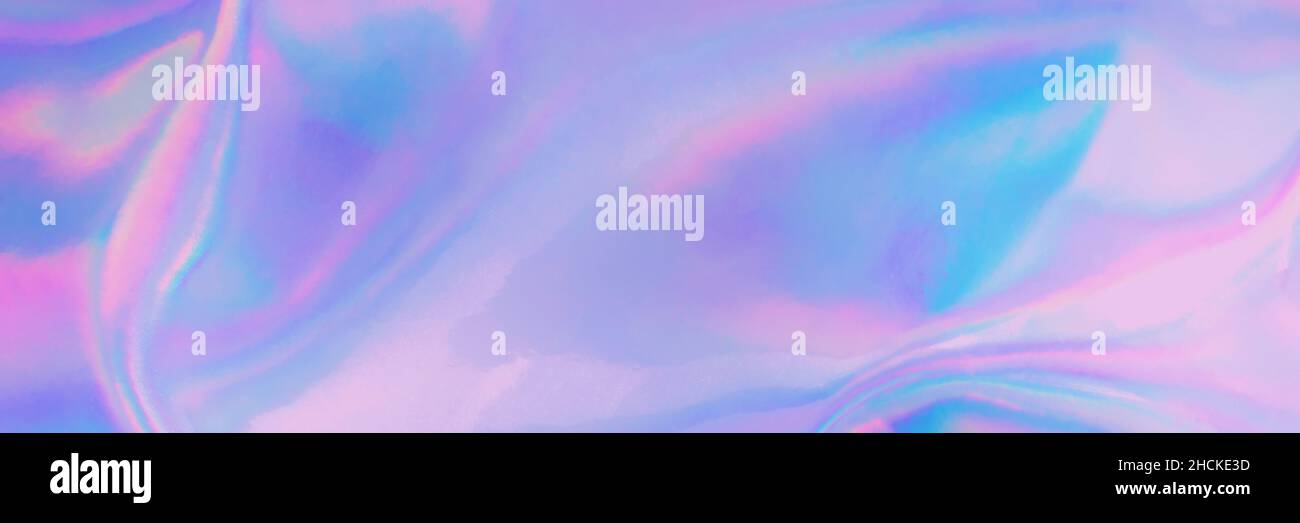 Astratto trendy arcobaleno pastello sfondo olografico banner colorato Foto Stock