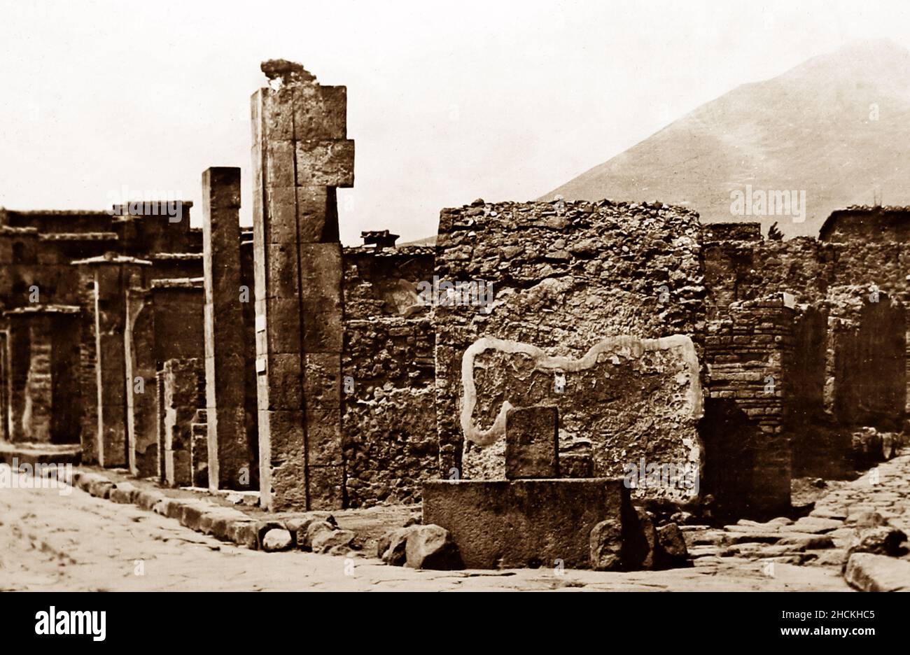 Via del Console, Pompei, Italia, periodo vittoriano Foto Stock