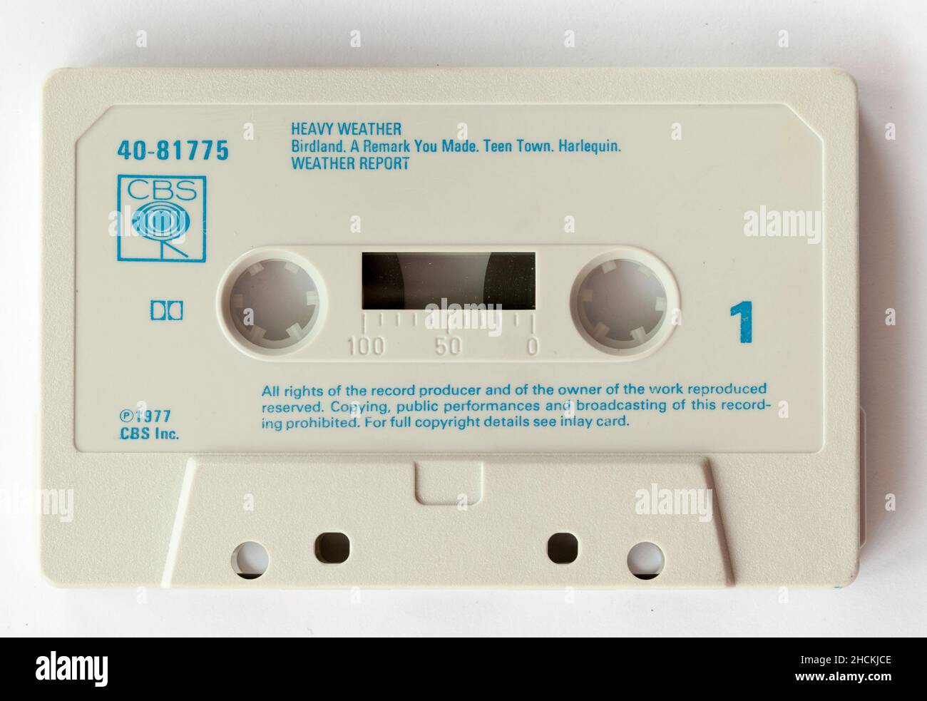 Jazz Rock Music Cassette METEO RAPPORTO Heavy Weather Foto Stock